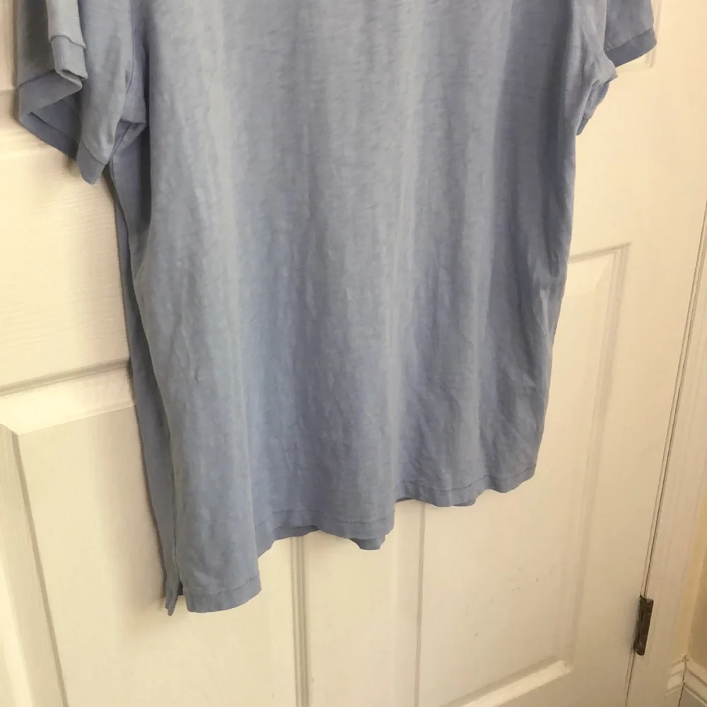 J Crew light blue short sleeve polo shirt size XL 100% Cotton lightweight preppy